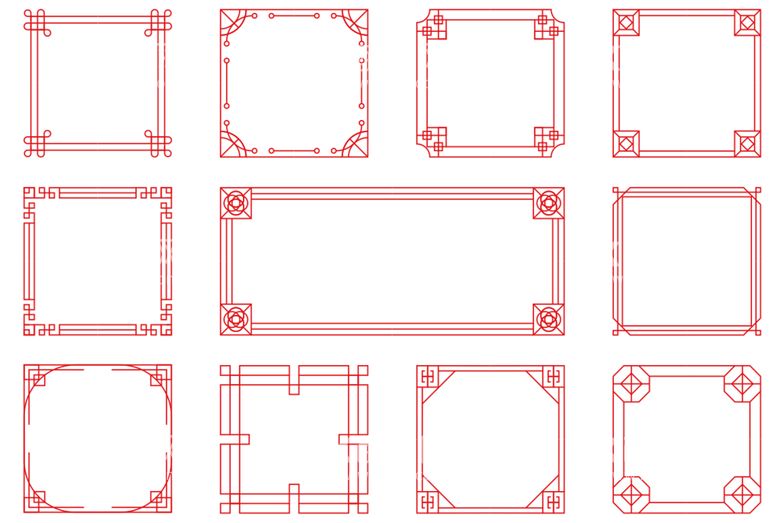 编号：99322512021656244299【酷图网】源文件下载-中式边框