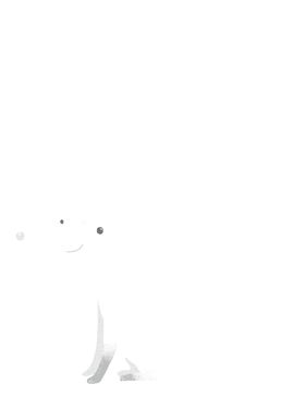 卡通白狐插画
