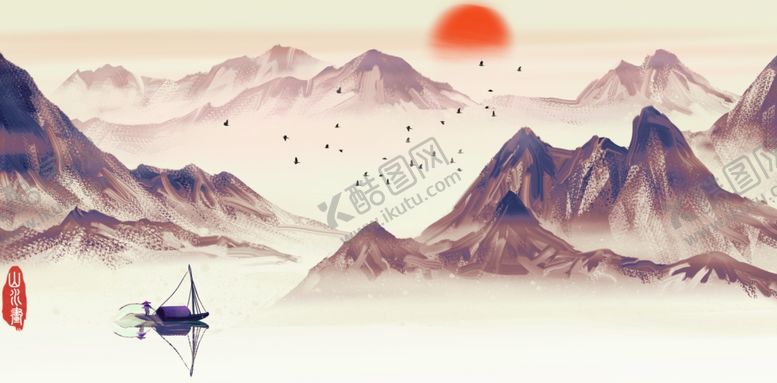 编号：54763709201620127868【酷图网】源文件下载-山水古风复古国风传统背景素材