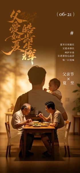 父亲节夏至口腔海报