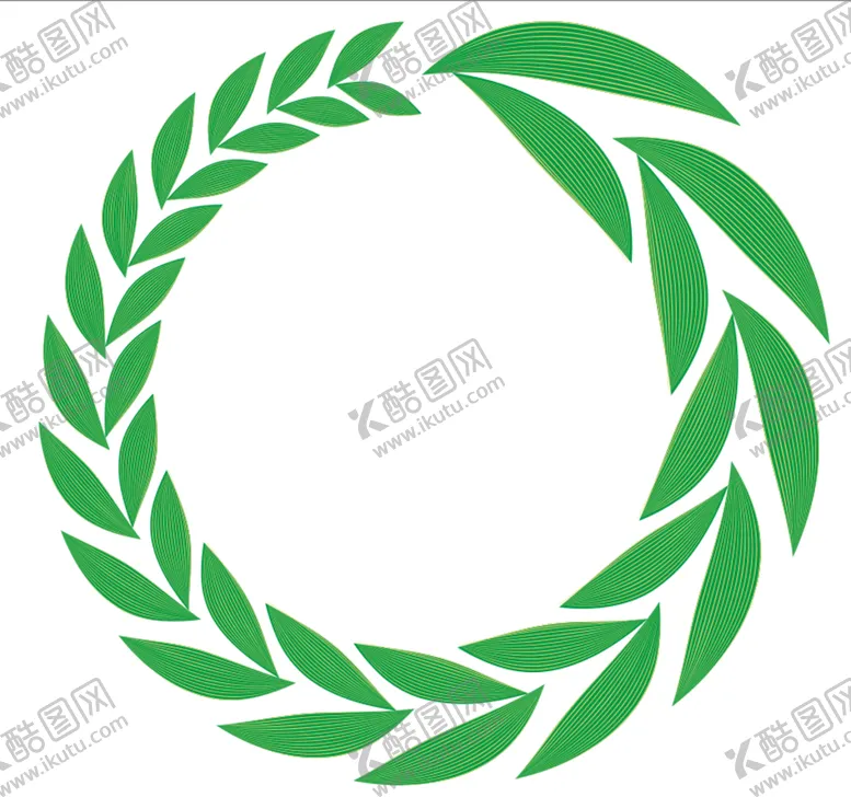 编号：25801309131358393612【酷图网】源文件下载-叶子花环环形装饰