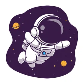 宇航员星球星星卡通天