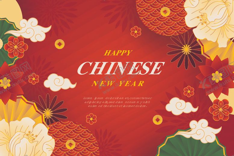 编号：35525304202011461978【酷图网】源文件下载-喜庆中国新年背景图