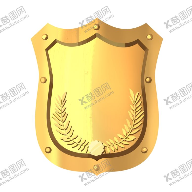 编号：69221710091405241226【酷图网】源文件下载-卡通金色盾牌