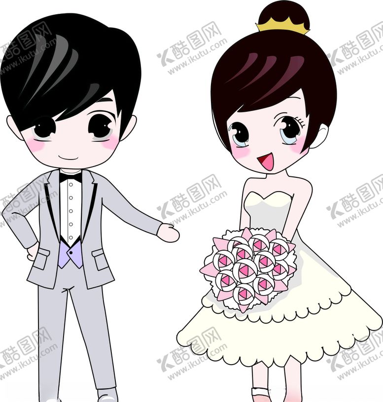编号：20437407140214564700【酷图网】源文件下载-婚礼礼服矢量图