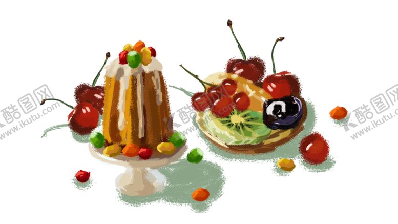 编号：95424310121835006506【酷图网】源文件下载-手绘蛋糕