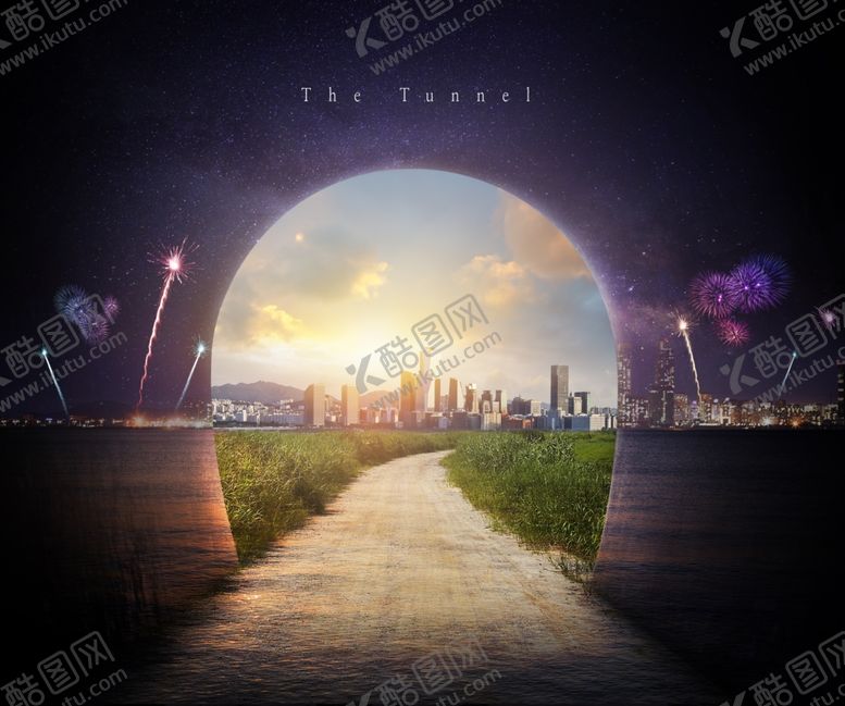 编号：79610109211252076851【酷图网】源文件下载-唯美隧道海报