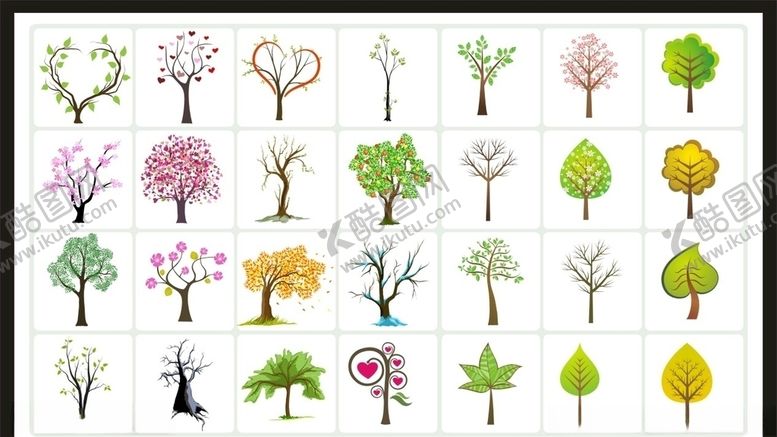 编号：86249609170000277815【酷图网】源文件下载-手绘卡通树