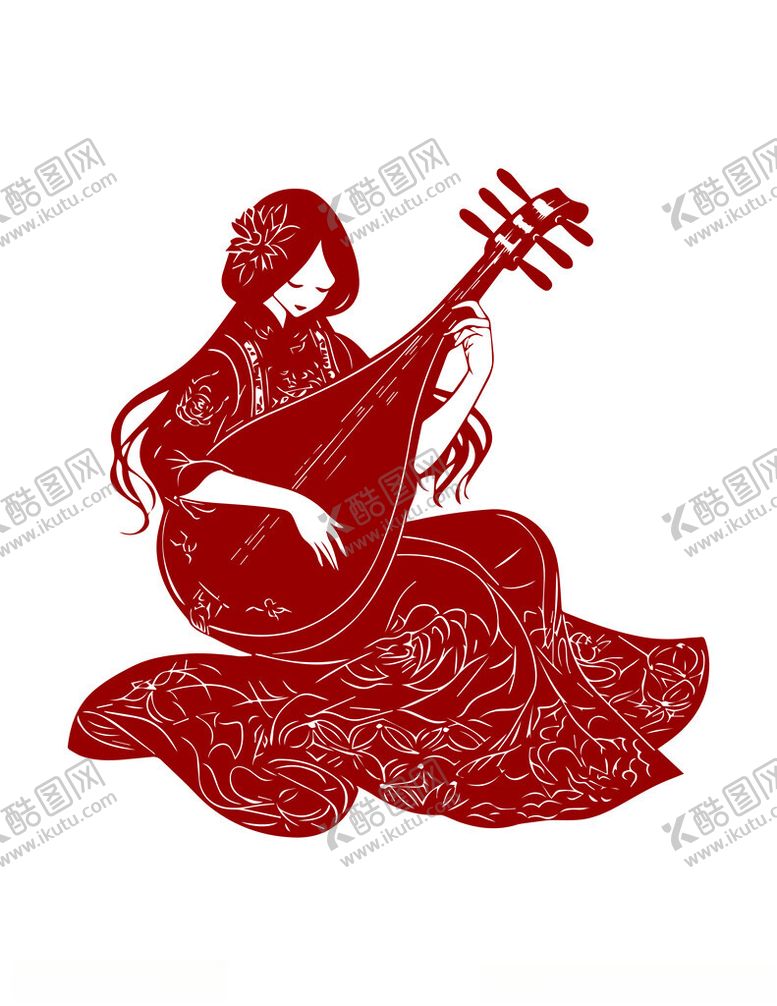 编号：21416801201717069292【酷图网】源文件下载-剪纸美女
