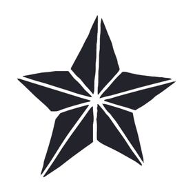 黑色创意五角星图案