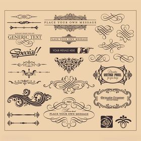 复古装饰性花纹设计元素