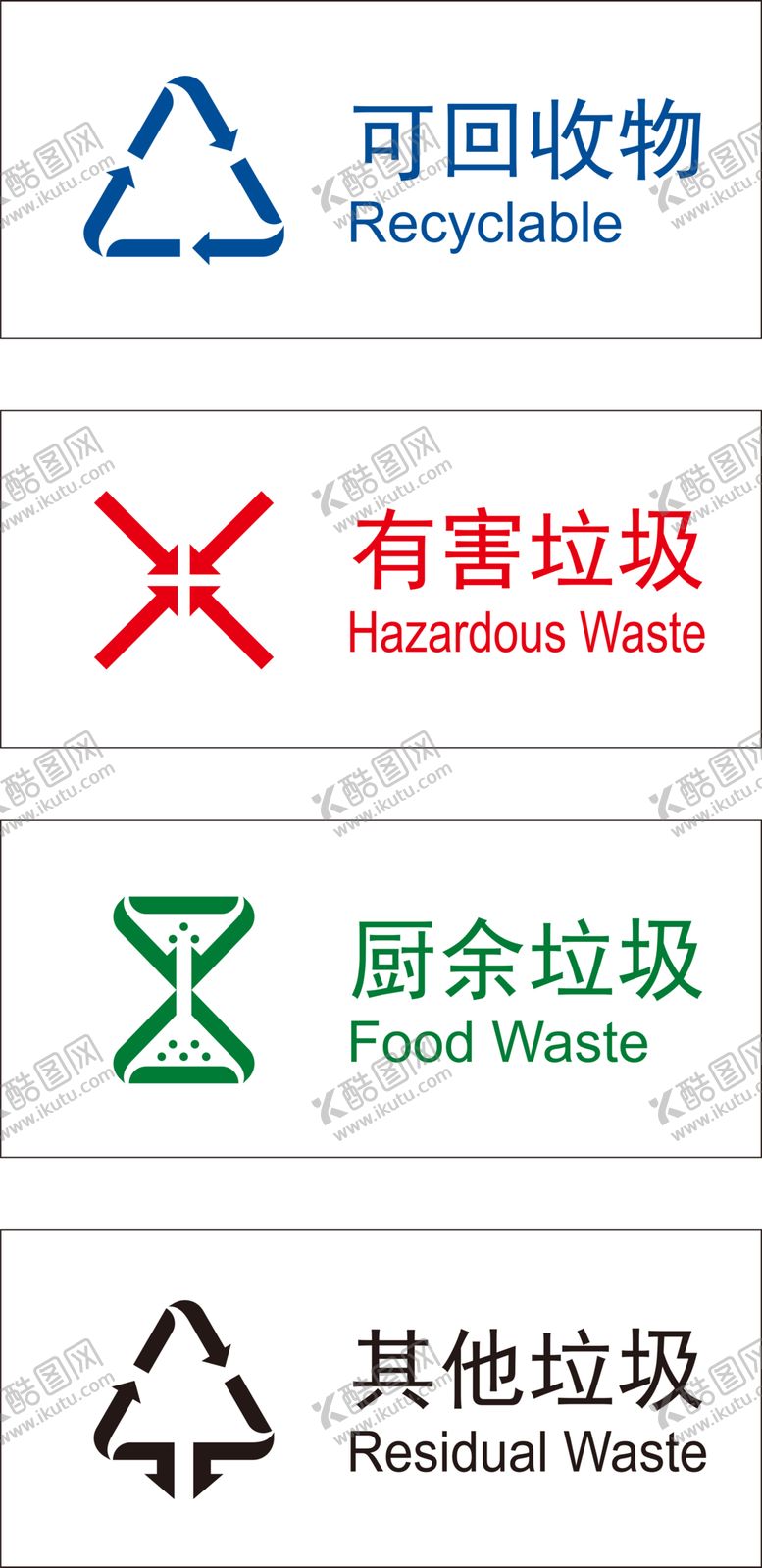 编号：32401505031922015764【酷图网】源文件下载-2019垃圾分类透明底高清图标