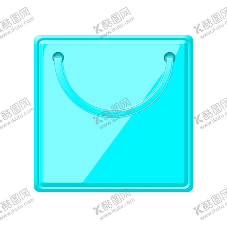 编号：37963610050900025860【酷图网】源文件下载-青色塑料购物袋