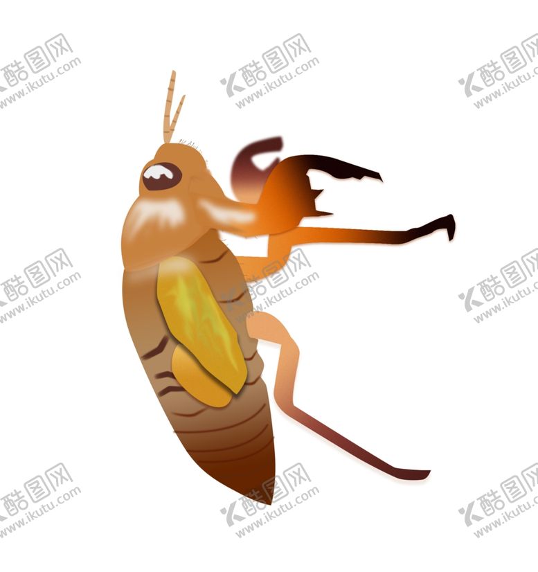 编号：72604206301126469550【酷图网】源文件下载-知了卡通夏日昆虫元素素材
