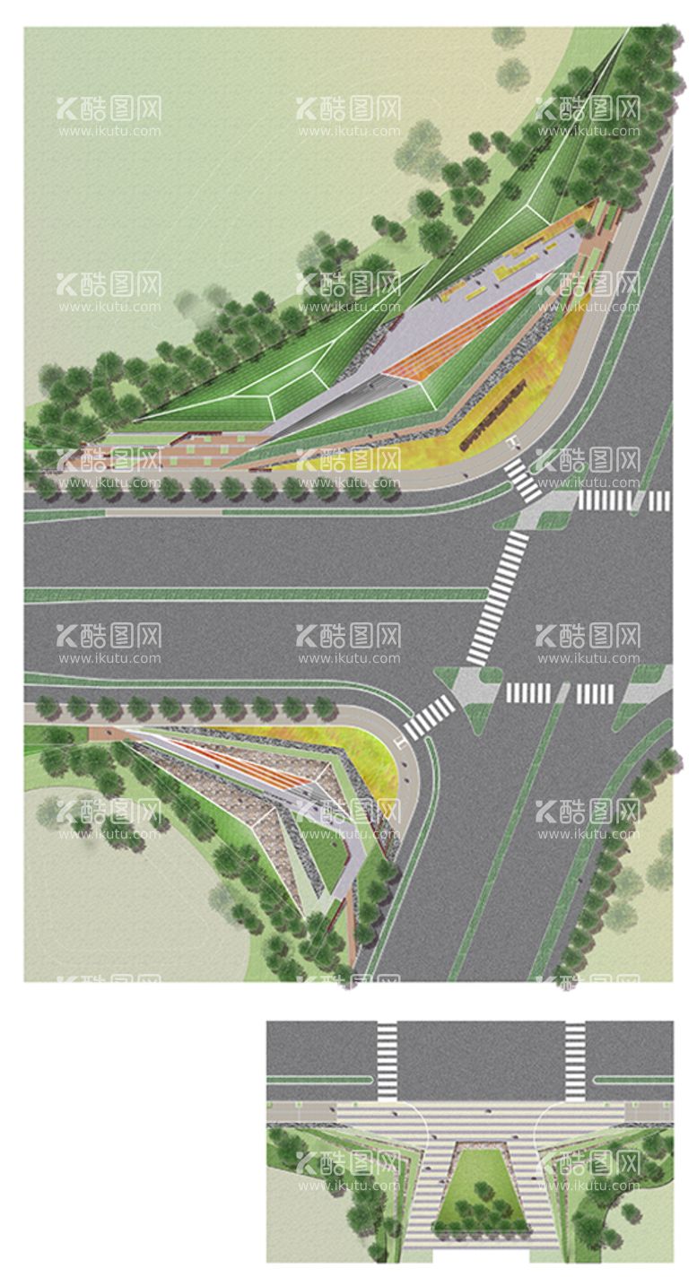 编号：31703210310510405398【酷图网】源文件下载-道路 规划彩平图分层素材图片