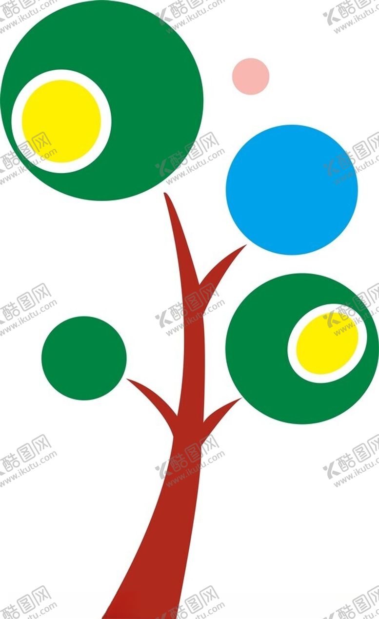 编号：90786002020648478172【酷图网】源文件下载-幼儿园卡通小树苗装饰图案圆形