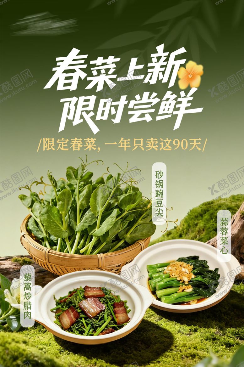 编号：73901104022052265615【酷图网】源文件下载-春季餐饮菜品宣传海报设计