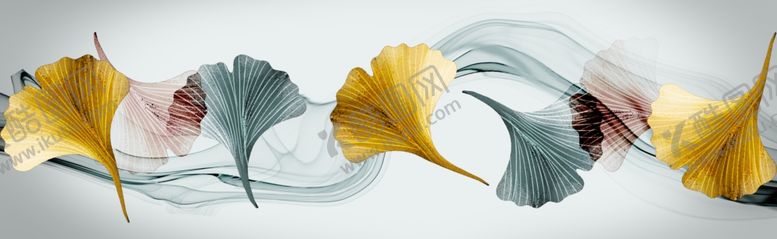 编号：91176710140209592529【酷图网】源文件下载-北欧风轻奢枫叶树叶玄关装饰画