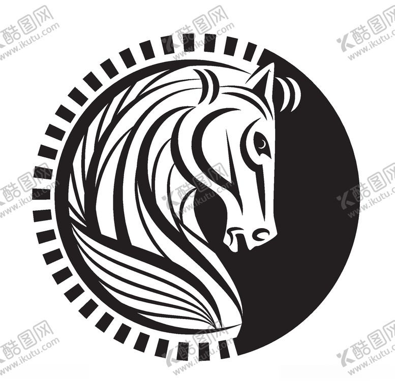 编号：89683209091442238663【酷图网】源文件下载-马头徽标设计