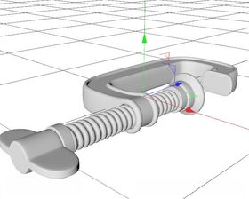 C4D模型小夹钳