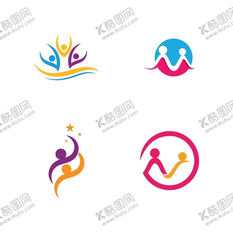 编号：45132211170323415957【酷图网】源文件下载-抽象人物图标