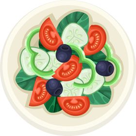 手绘沙拉png免抠图律果蔬食物