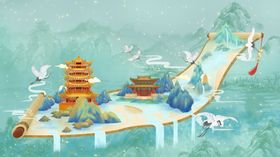 古风山水间的奇幻建筑景观