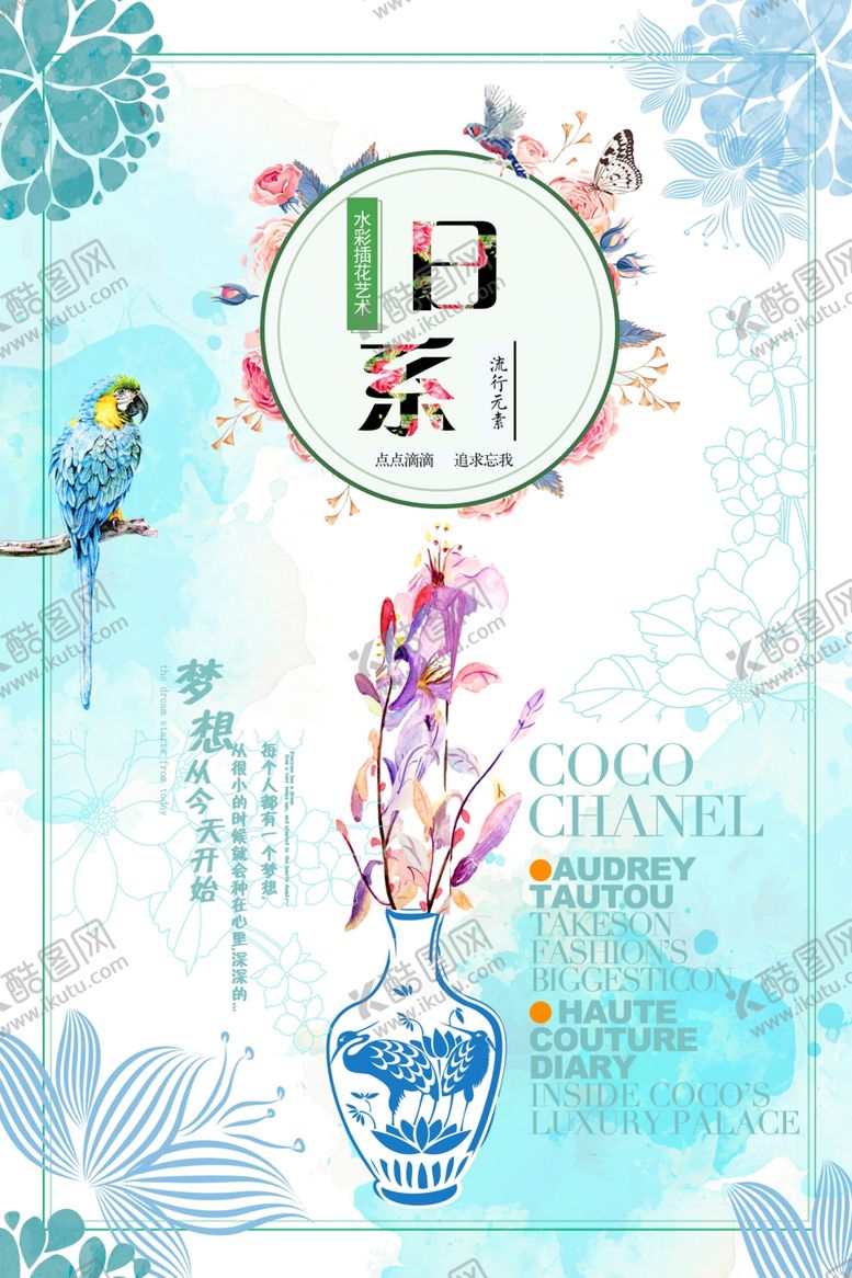 文艺海报标题排版字排版素材森系