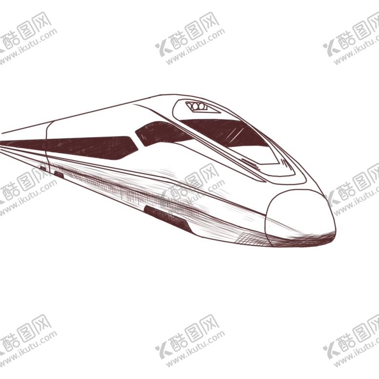 编号：39756509172256302033【酷图网】源文件下载-行驶的高铁手绘