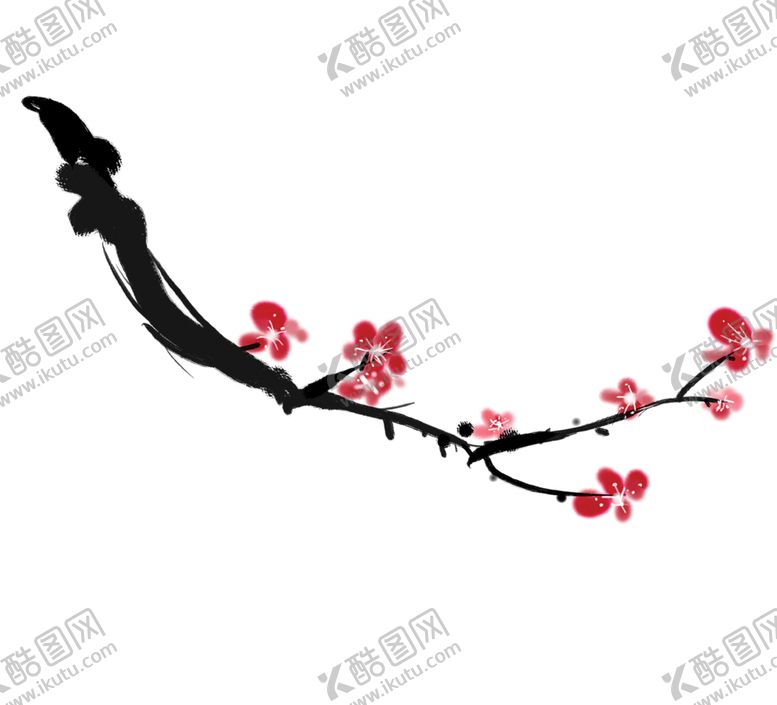 编号：91017402051655129904【酷图网】源文件下载-中国风水墨花卉PNG免扣