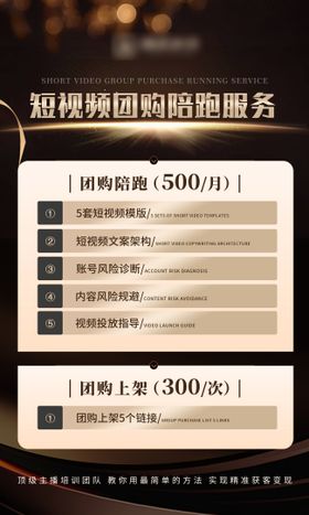 短视频陪考团购服务活动粽金海报