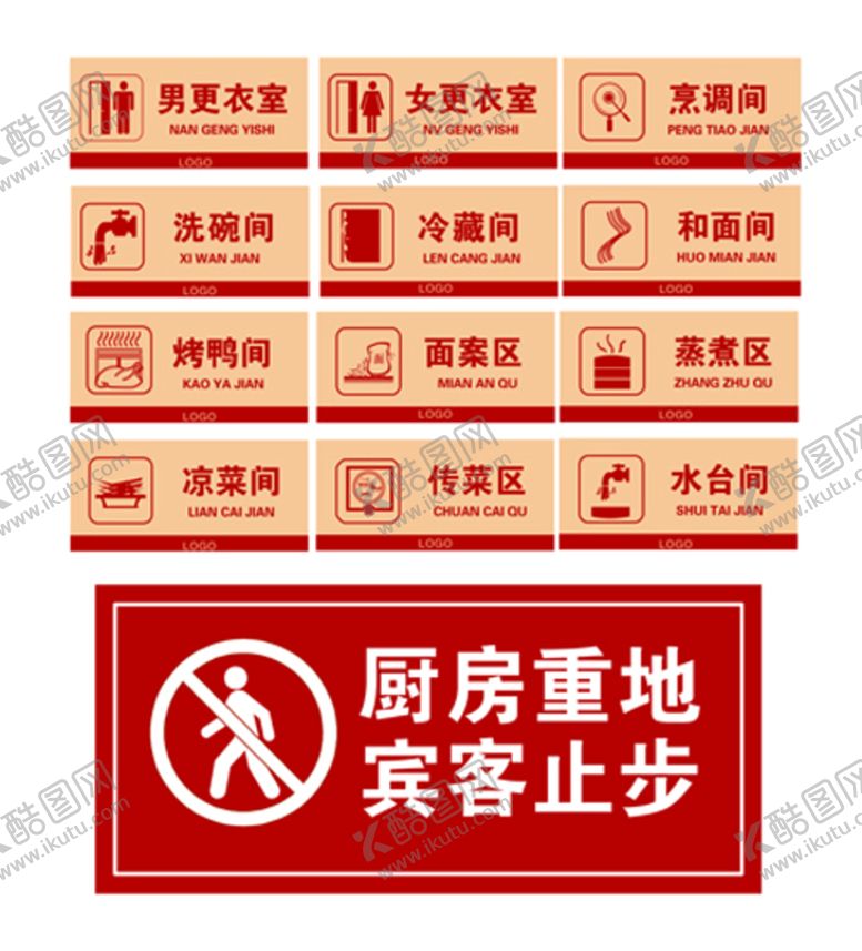 编号：86102310061923157926【酷图网】源文件下载-后厨科室牌