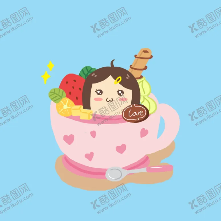 编号：71396907080941181206【酷图网】源文件下载-夏天女孩卡通元素