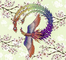 国潮凤凰插画