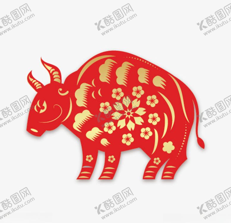 编号：21783109200336115938【酷图网】源文件下载-矢量剪纸牛素材