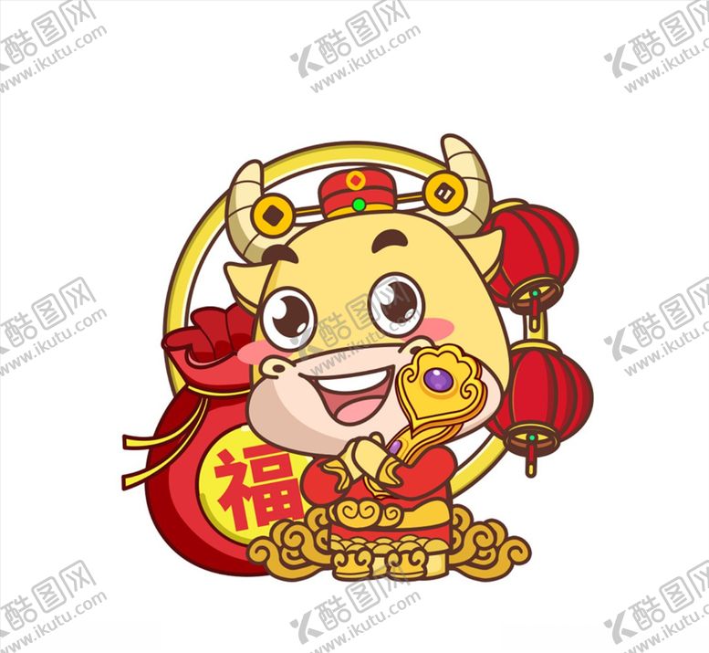 编号：82871205131735232622【酷图网】源文件下载-2021年财神小牛