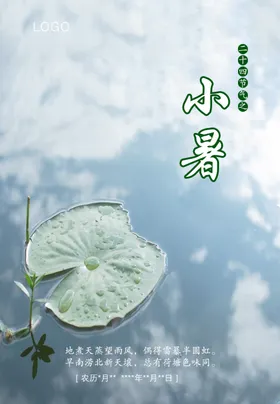 二十四节气小暑活动传统清新