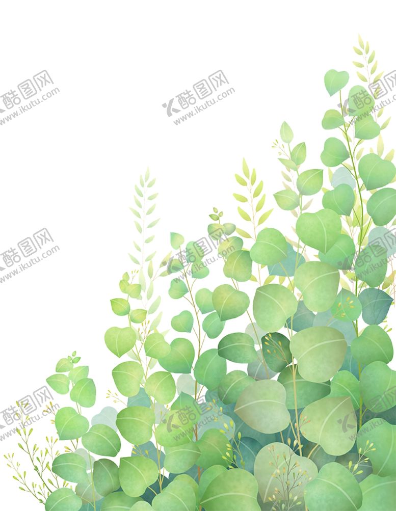 编号：52667204202238093884【酷图网】源文件下载-卡通绿色植物叶子