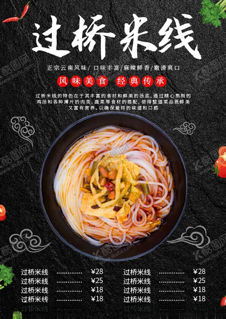 编号：46065801250644139988【酷图网】源文件下载-过桥米线海报
