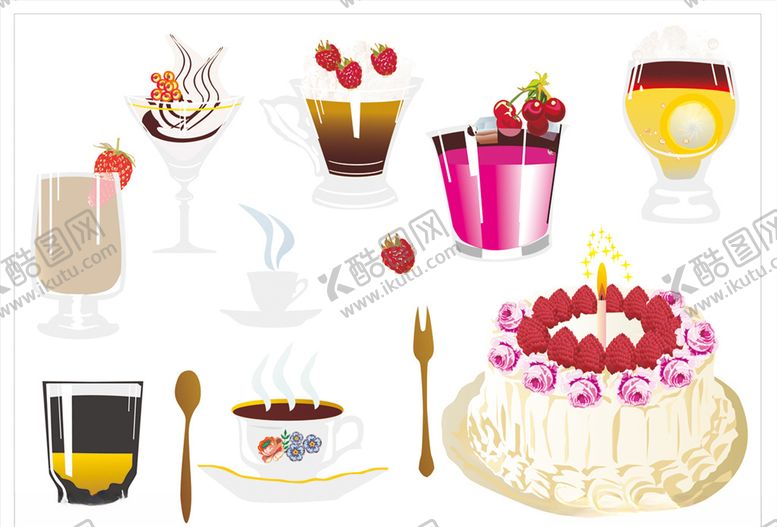 编号：46334210260859367959【酷图网】源文件下载-饮料蛋糕