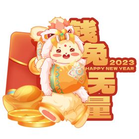 2023兔子 钱兔无量兔子