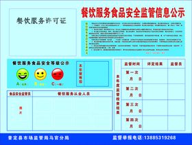 餐饮服务食品安全监督信息公示