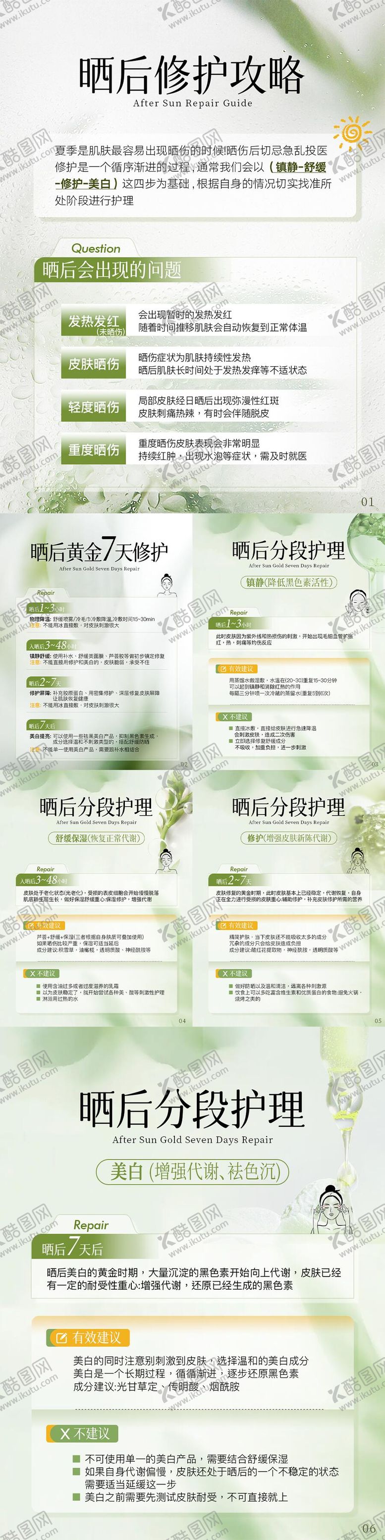 编号：81913909080336325254【酷图网】源文件下载-晒后修护攻略医美系列海报