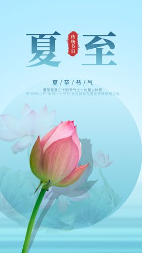 夏至宣传海报节气