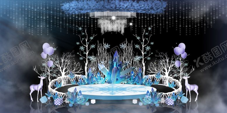 编号：12426910202313267495【酷图网】源文件下载-蓝色系婚礼设计背景