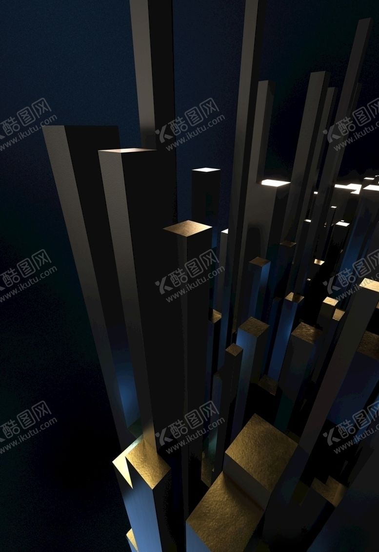 编号：55448309200731367743【酷图网】源文件下载-c4d黑金立方体背景
