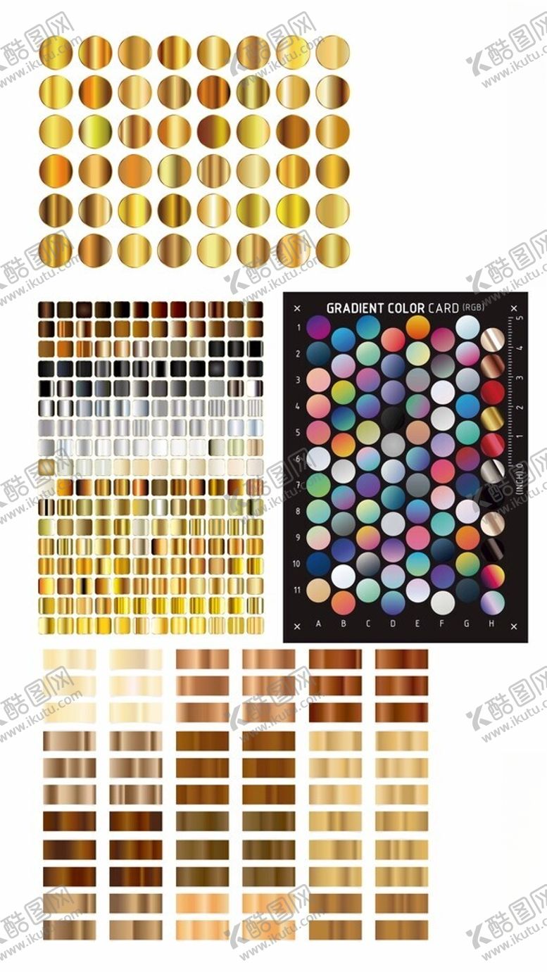 编号：63864709112058192781【酷图网】源文件下载-渐变色板