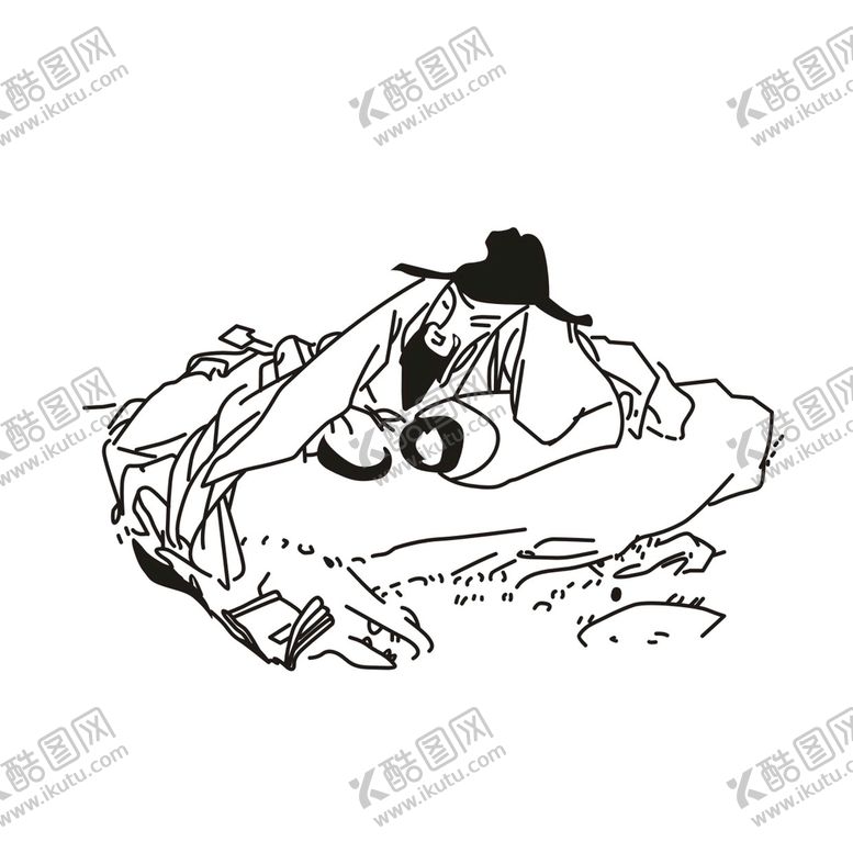 编号：16282510240538008919【酷图网】源文件下载-李白醉酒图   古今人物 