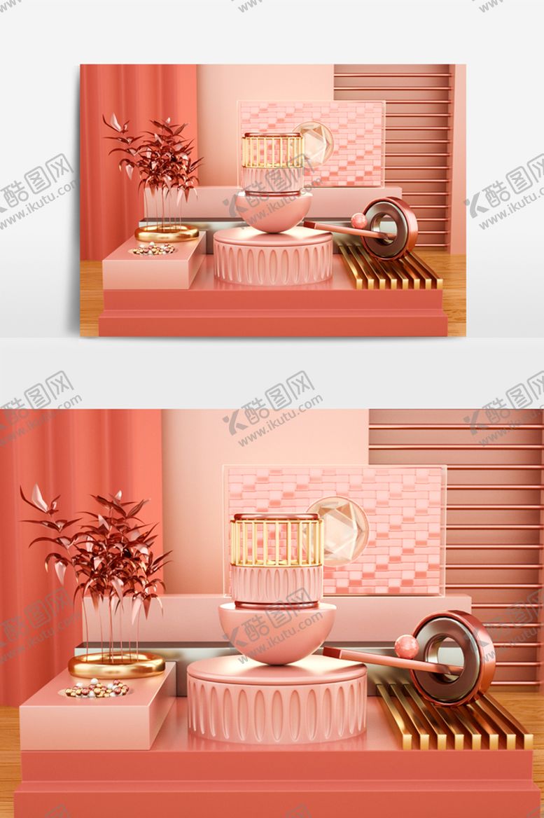 编号：91209301191259349280【酷图网】源文件下载-电商C4D场景