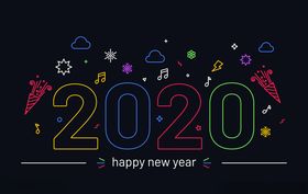 2020年艺术字牛